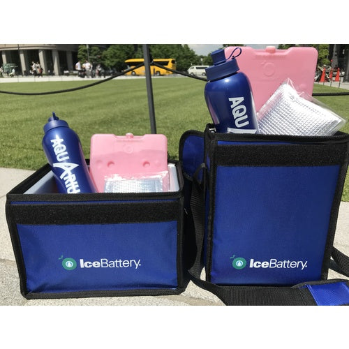 まつうら 保冷バッグ 10℃水分補給 IceBattery(アイスバッテリー)クールバッグ 縦型 保冷剤1枚付き 154716 1 個
