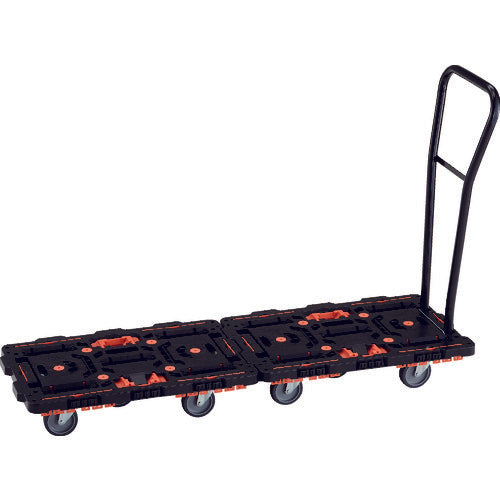 TRUSCCO 연결식 수지제 평대차 비틀 700X450 자재 3륜 탈착식 핸들 부착 BT700J3H-E100 1대