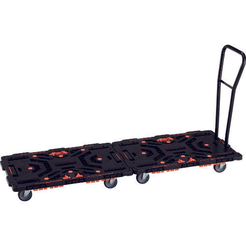 TRUSCCO 연결식 수지제 평대차 비틀 900X600 자재 5륜 탈착식 핸들 부착 BT900J5H-E100 1대