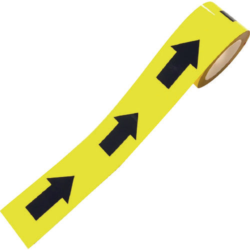 SAFERUN Abrasion Resistant Sign Tape 75mm x 22m Arrow Yellow Black 11991 1 Roll