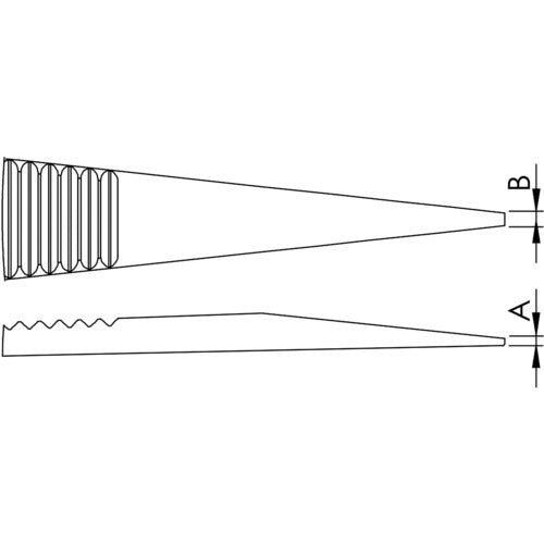 Idealtek Acid-Resistant, Anti-Magnetic Stainless Steel Tweezers, 120mm, Strong Straight Type with Serrated Handle, 00B-SA-0-IT, 1 Piece