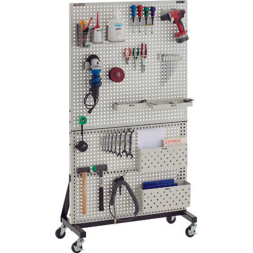 TRUSCO 라이트 펀칭 패널 파넬리나 W900×405×1705 전면 패널 캐스터 부착 TUR-72C 1대