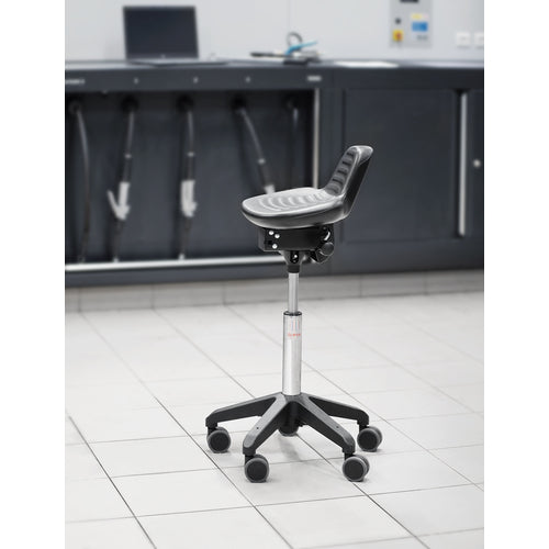 Global ALFA ALU50 座面角度調整機能付き立ち作業イス アルミニウムベース 座高53〜72cm 4020032000 1 脚