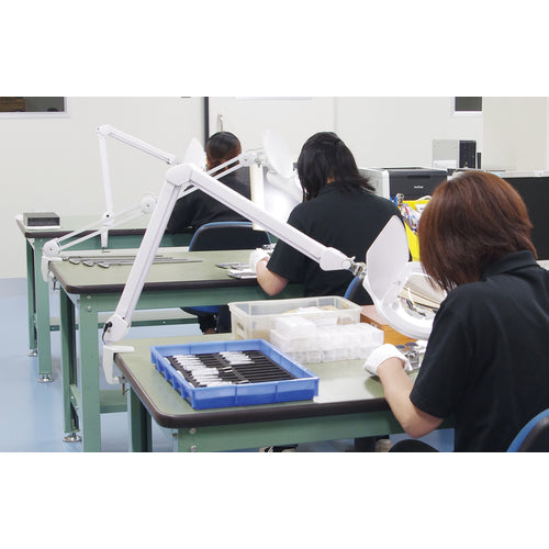 SK Arm-type LED Magnifier with Stepless Dimming Function, 2x, 170x105mm, LS2-S170AD, 1 unit