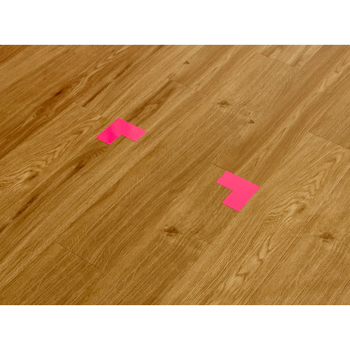 TRUSCO Fluorescent L-shaped stickers, orange, 2 sheets per sheet, 50 x 100 x 100, FLL502-O, 1 bag