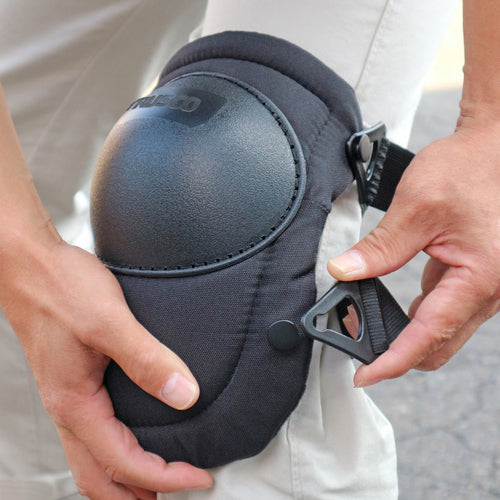 TRUSCCO 무릎 패드 버클 타입 양발 2개 세트 블랙 KPBT-BK 1조