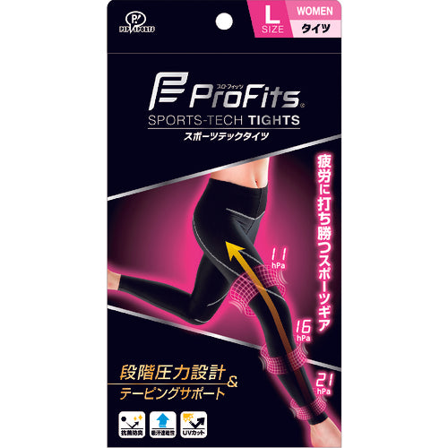 ピップ プロ・フィッツ スポーツテックタイツ 女性用L PS328 1 枚