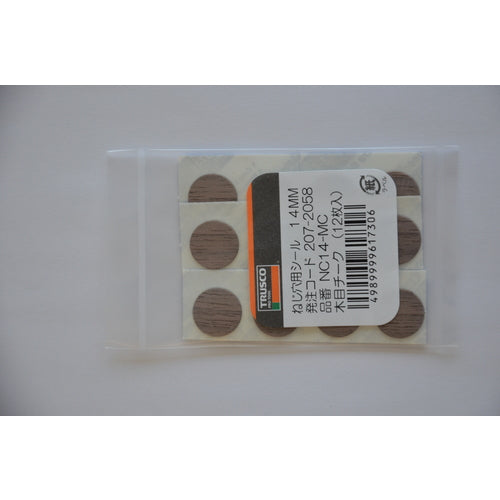 TRUSCO ねじ穴用シール(ねじ穴かくし) φ14MM 木目チ−ク 12個入 NC14-MC 1 SHT