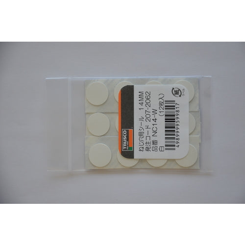 TRUSCO 나사구멍용 씰(나사구멍) φ14MM 흰색 12개입 NC14-W 1 SHT