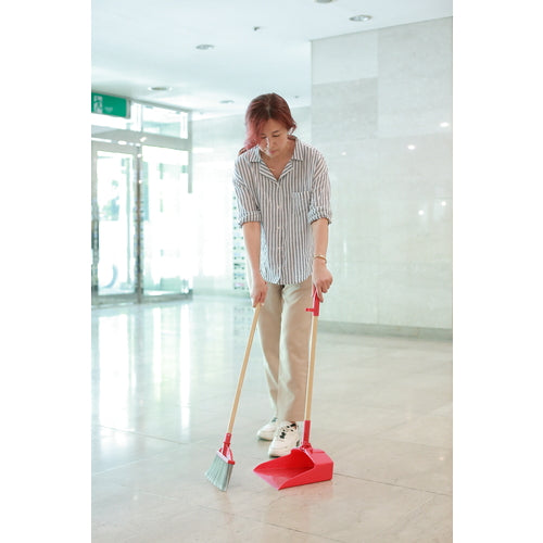 TRUSCO 多機能ほうきチリトリセット レッド TDPS10-SET-R 1 S