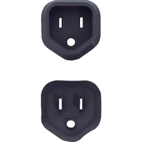 TRUSCO 플러그 안전 커버 3P용 50P입 블랙 PL3CAP-50P-BK 1봉