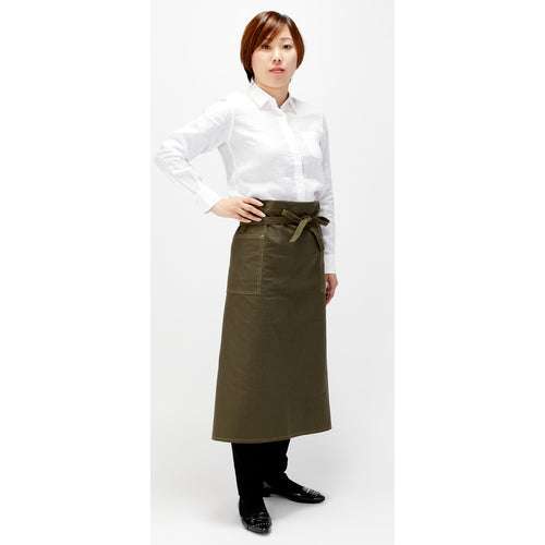 TRUSCO Canvas Apron Wide Waist Apron Type Olive Drab HMEP-OD 1 Piece