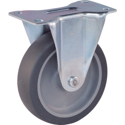 TRUSCO 台車用キャスター Φ100 エラストマー車 固定 TYSR-100EL 1 個