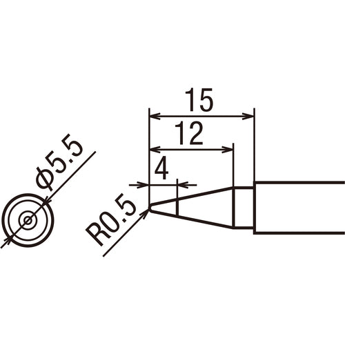 TRUSCO 替えこて先 B型(標準)(1本=1PK) PX-T20RT-B 1 本
