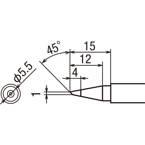 TRUSCO 替えこて先 BC型(1本=1PK) PX-T20RT-BC 1 本