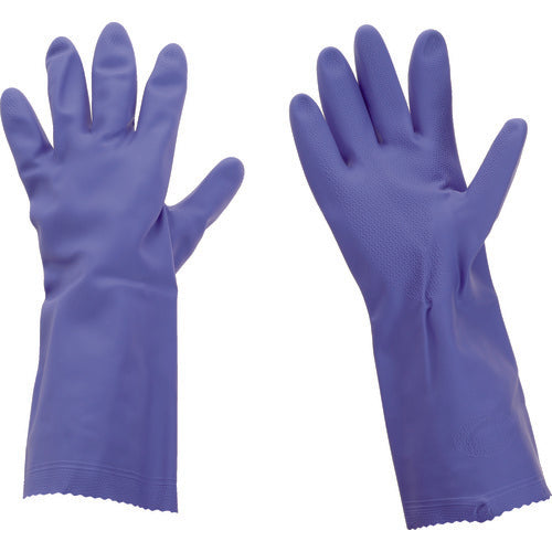 TRUSCO Thick PVC Gloves, Violet, L, PVCG54-LV, 1 pair