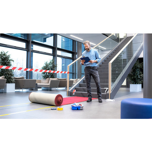 tesa ラインテープ テサ58131 赤/白 50mmx66m 58131-50-66 1 巻