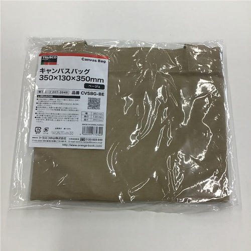 TRUSCO 【재고 한계】캔버스 백 350x130x350mm 베이지 CVSBG-BE 1개