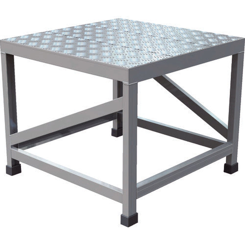 TRUSCO アルミ製溶接一体構造型作業台 縞板タイプ 一段(完成品) W600×D600×H500 WTDBC-6650 1 台