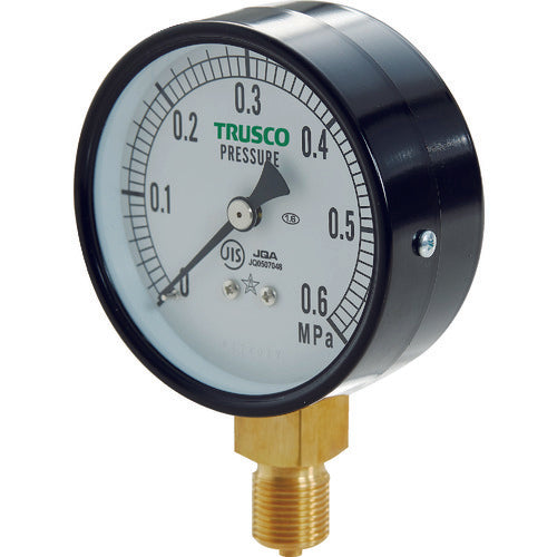 TRUSCO JIS汎用圧力計A型75φ 圧力レンジ0.0〜0.60MPa TPG75-0.6 1 個