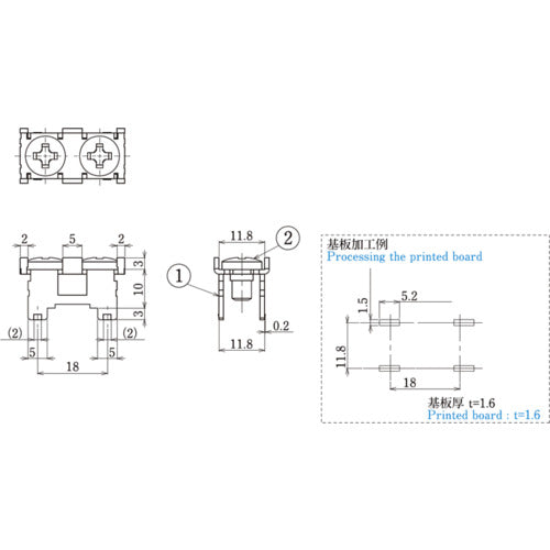 TRUSCO 基板端子 60A (10個入) T4118DS 1 PK