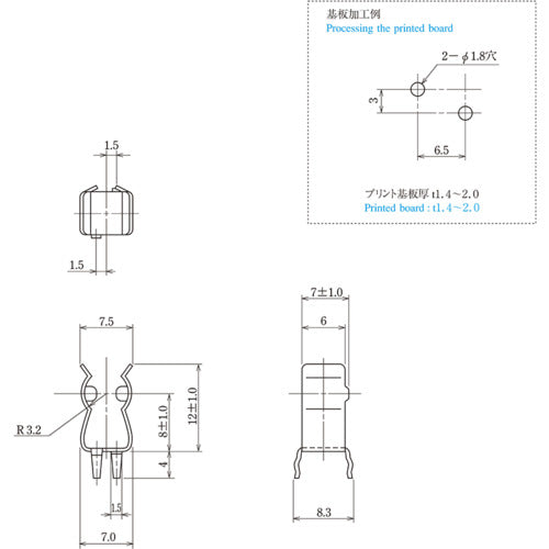TRUSCO Fuse Clip 6.4φ (10 pieces) T4035P 1 PK