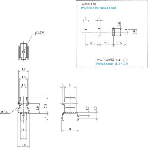 TRUSCO ヒューズクリップ 5.2φ(10個入り) T4036P 1 PK