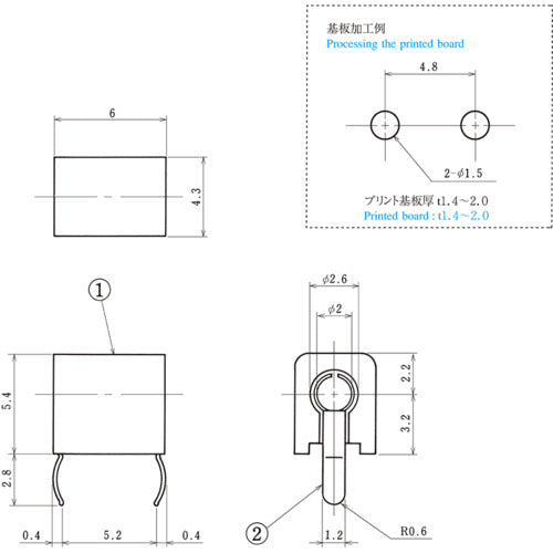 TRUSCO チェックターミナル15mΩ 高さ8.2mm(10個入り) T6100-BK 1 PK