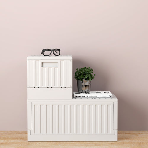 TRUSCO 뚜껑 접이식 컨테이너 45L 화이트 TCT45-W 1대