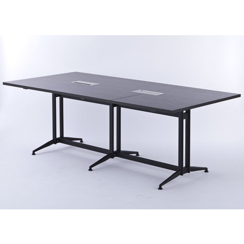 TRUSCO T-leg large conference table, extension, W800 x D1000 x H720, dark, TMTAD-DB, 1 unit
