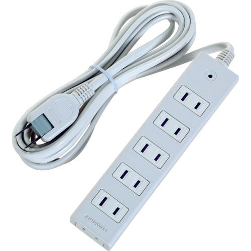 TRUSCO Power Strip 2P6 Sockets 10M with Magnet TOT2-610 1 pc