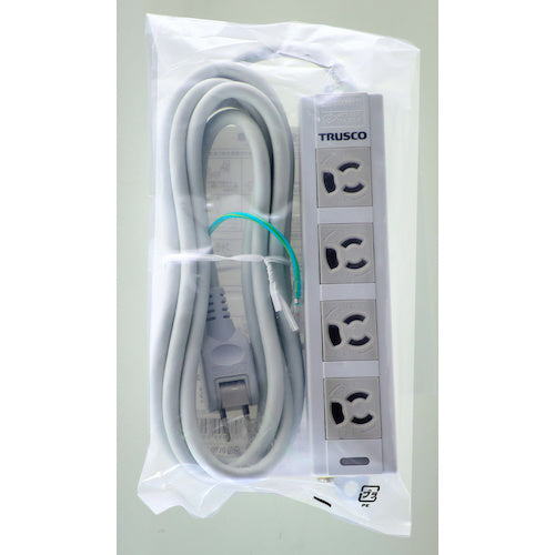 TRUSCO 전원 탭 3P 누락 방지 4개 입 3M 어스/마그넷 부착 TOT3N-403 1개