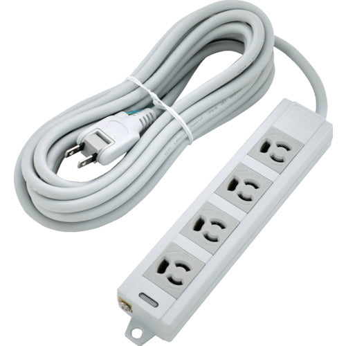 TRUSCO 전원 탭 3P 누락 방지 4개 입 5M 어스/마그넷 부착 TOT3N-405 1개