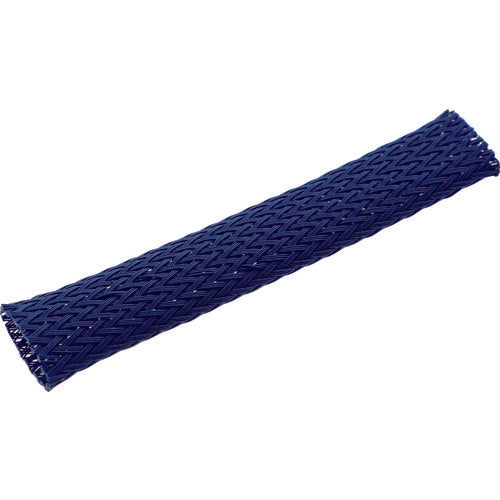 TRUSCO カラー編組チューブ 自然折径22mm 長さ10m 1巻 青 BTC-19-B 1 巻