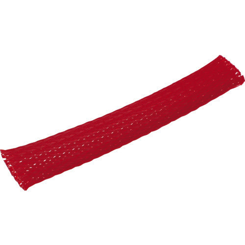 TRUSCO カラー編組チューブ 自然折径9mm 長さ10m 1巻 赤 BTC-9-R 1 巻