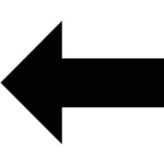 TRUSCO 마크 스티커 100×100 「화살표」마크 투명지 흑문자 1장입 TSN-100-M2-TM 1장