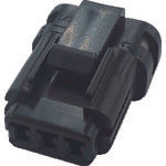 TRUSCO 防水コネクタ ソケットハウジング (10個入)芯数3 被覆外径φ1.3〜1.7 黒 P-CB01A6-03B0-02 1 PK