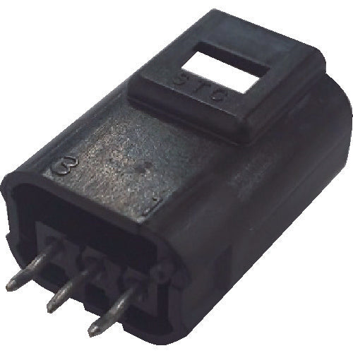 TRUSCO 防水コネクタ ハウジング 基板タイプ(10個入)芯数3 黒 P-CB01A1-03BA 1 PK