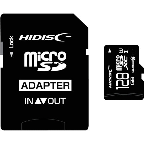 ハイディスク マイクロSD128GB HDMCSDX128GCL10UIJP3 1 個
