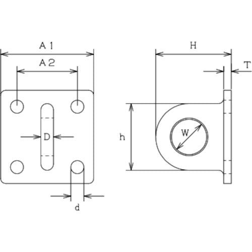 TRUSCO ステンレス T型アイ 1個入 TET-4 1 個