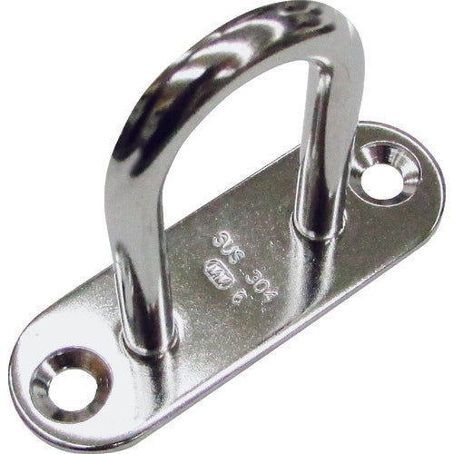 TRUSCCO 아이 플레이트 패드 아이 롱 스테인레스 스틸 8mm 1 개 입 TPD-8H 1 봉지