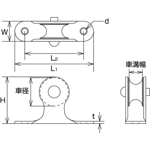 TRUSCO Stainless Steel Rope Guide Wheel Groove Width 7.5mm TRPG-1 1 pc