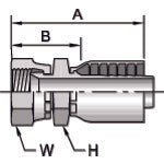 Parker メスシートスイベル金具 30度フレア 1FU43-4-4 1 個
