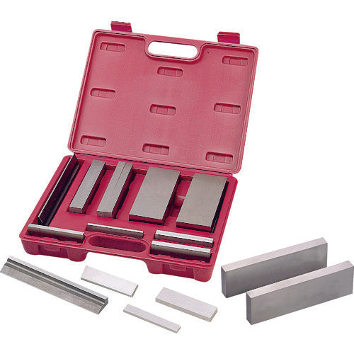 TRUSCO パラレルブロックセット(平行台) フラットタイプ8組+爪金1組セット PB100T 1 S