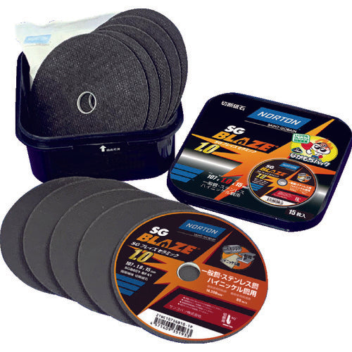 NORTON 切断砥石 SGブレイズセラミック 107mm×1.0mm 2TWC107SGB101P 10 枚