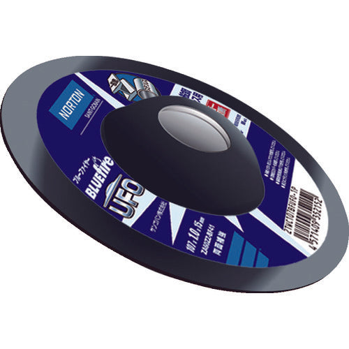 NORTON オフセット型切断砥石 ブルーファイヤ―UFO 107mm×1.0mm 2TWC107BFUFO1P 10 枚