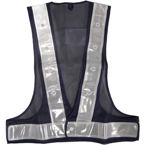 ミズケイ LED安全ベスト(紺地・白) 5916502 1 枚