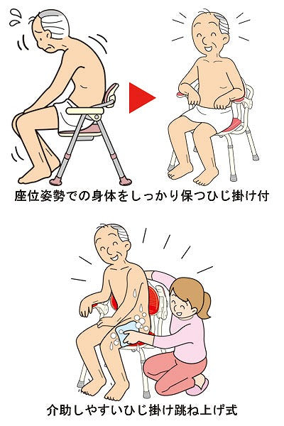 安寿 ひじ掛け付きシャワーベンチ TH-S 角型 / 536-140 ブルー 1 台