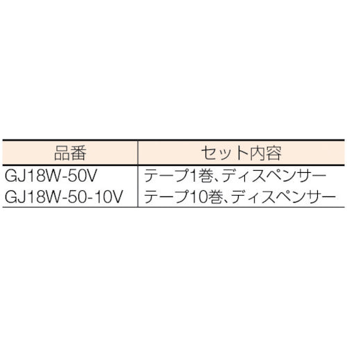 TRUSCO 結束用樹脂テープ ふしぎテープ 幅18mmX長さ50m 10巻入 GJ18W-50-10V 1 S