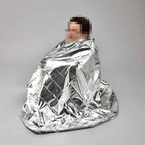 緑十字 防災用品 4層!静音防寒・防風アルミシート 2130×1370mm アルミ蒸着ポリエチレン 380396 1 枚